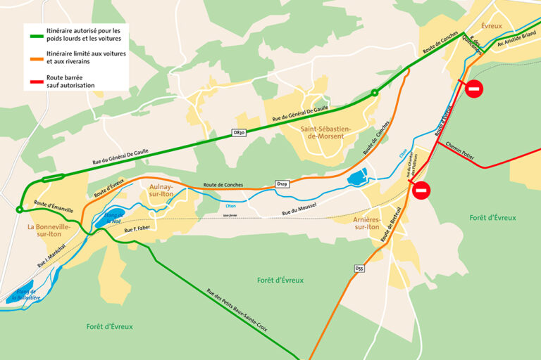 Plan cheminement voiture
